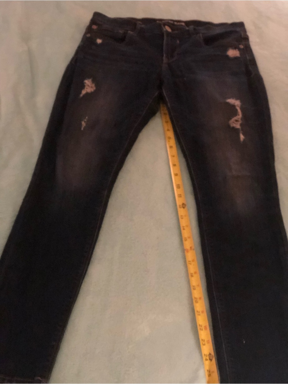 Express Dark Blue Distressed Jeggings